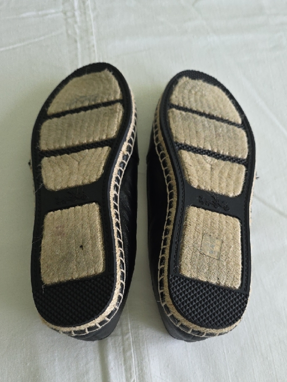 Coach Black Leather Espadrille Flats - Picture 6 of 9